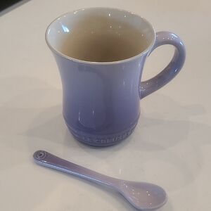 Rare Le Creuset Purple Mug and Spoon Set